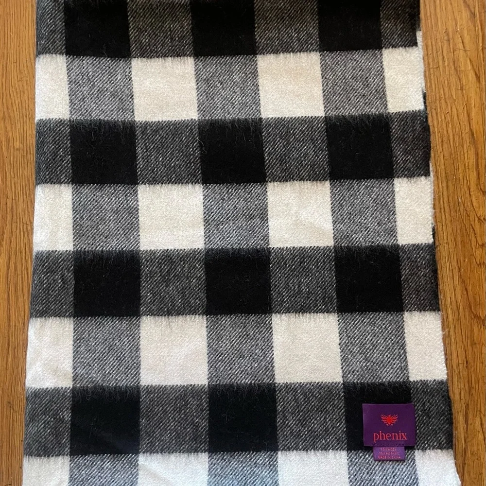 Phenix Oversized Checked Scarf - Picture 9 of 12
